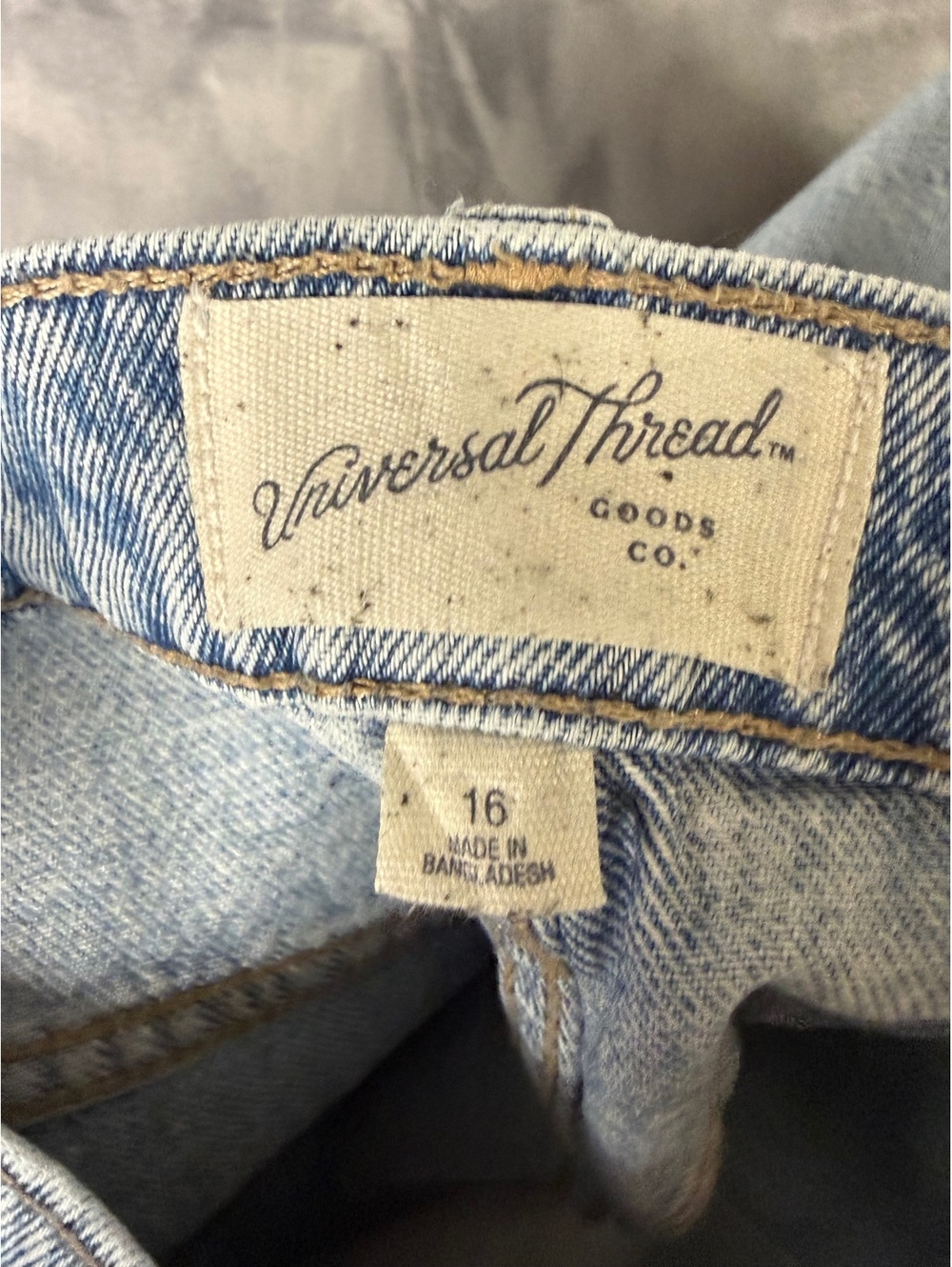 Universal Thread High Rise Easy Barrel Jeans Womens 16 Light Wash Cropped